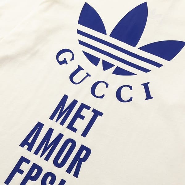すぐ届グッチ adidasコラボ コットンジャージー Tシャツ フェイク 3色 gup41477